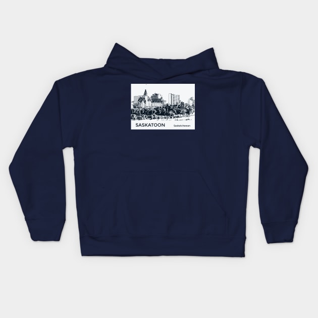 Saskatoon Saskatchewan Kids Hoodie by Lakeric